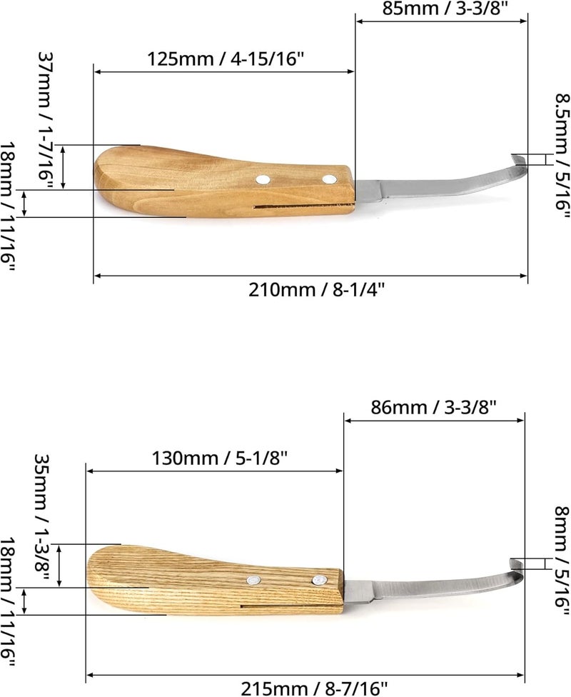 QWORK Hoof Cutter Set, Left and Right Hand Shaped, Stainless Steel - Image 5